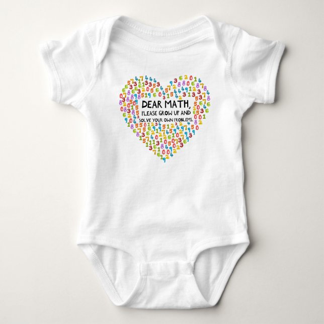 Niedlicher Mathelehrer Baby Strampler (Vorderseite)