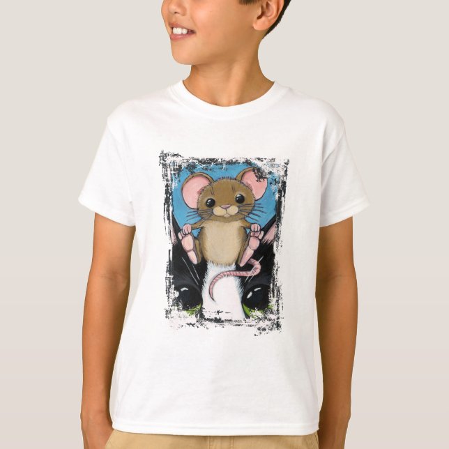 Niedlicher Mäuse-und Katzen-T - Shirt (Vorderseite)
