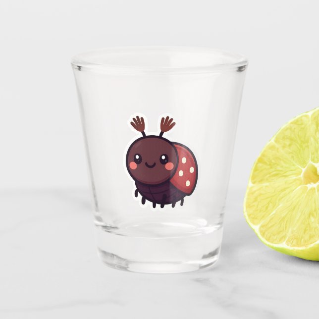 Niedlicher May-Käfer - Kawaii-Waldarm Schnapsglas (Vorderseite)