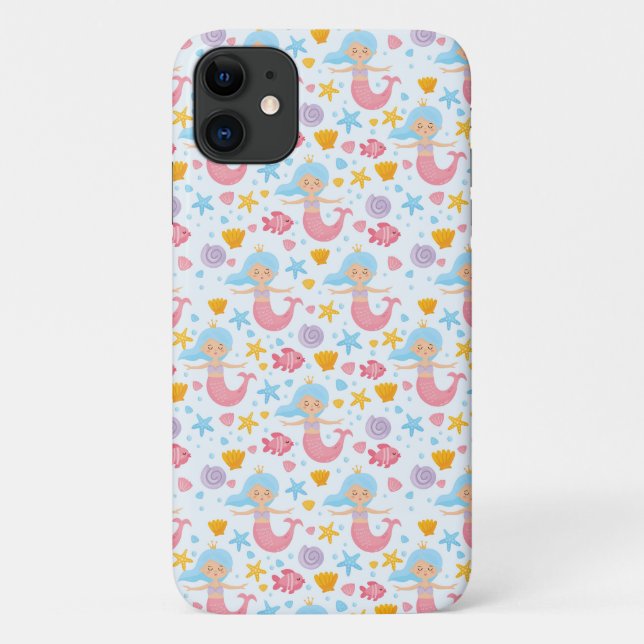 Niedlicher Meerjungfrau Starfish Pastel Sommer Case-Mate iPhone Hülle (Rückseite)