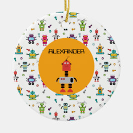 Niedlicher mehrfarbiger Roboter Kids Robot Individ Keramik Ornament