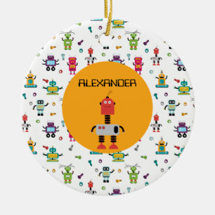 Niedlicher mehrfarbiger Roboter Kids Robot Individ Keramik Ornament