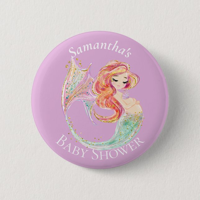NIEDLICHER MERMAID-BABY-SHOWButton Button (Vorderseite)