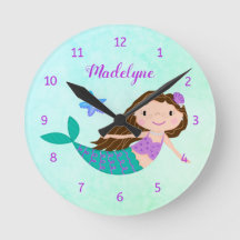 Niedlicher Mermaid Lila Glitzer Aqua