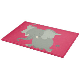 Niedlicher Merry Cartoon Elephant Cutting Board Schneidebrett