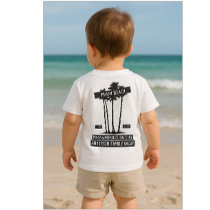 Niedlicher Miami Beach Matching Familienurlaub Baby T-shirt