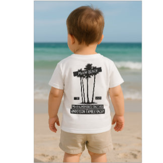 Niedlicher Miami Beach Matching Familienurlaub Baby T-shirt