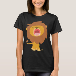 Niedlicher Mighty Roaring Lion Cartoon T - Shirt
