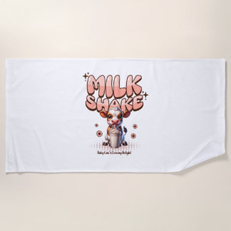 Niedlicher Milkshake Lover Little Calf Frozen Jogh Strandtuch