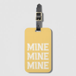 Niedlicher Mine Funny Yellow Luggage Tag Gepäckanhänger