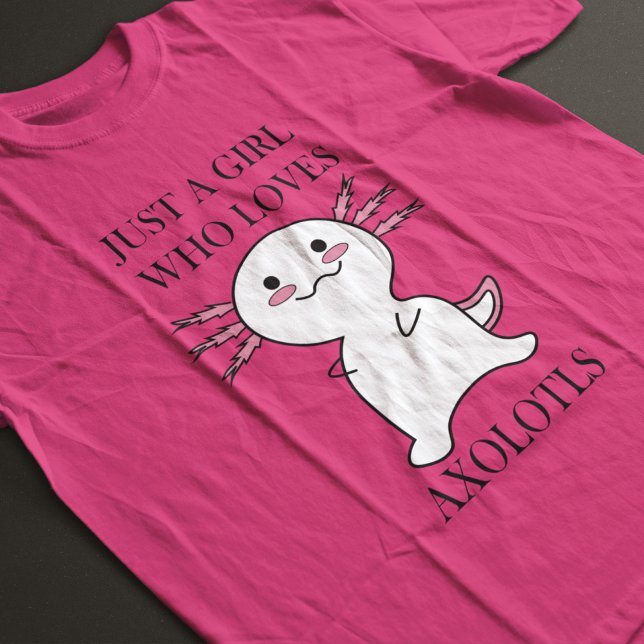 Niedlicher Minimalistisch rosa Axolotl T - Shirt d (Von Creator hochgeladen)