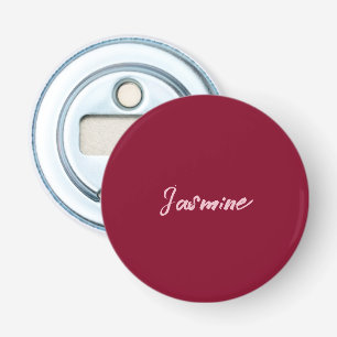 Niedlicher Minimalistischer Burgund-Rote Calligraf Flaschenöffner
