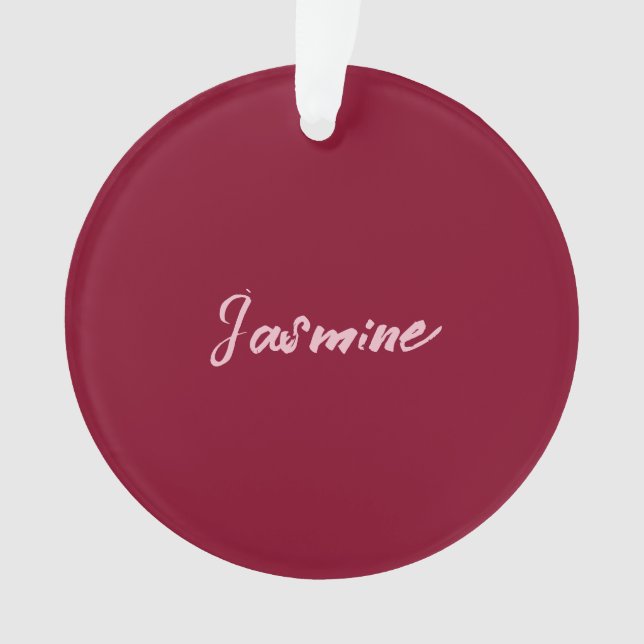 Niedlicher Minimalistischer Burgund-Rote Calligraf Ornament (Vorderseite)