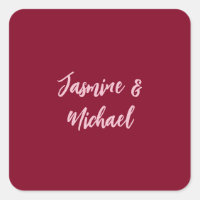 Niedlicher Minimalistischer Burgund-Rote Calligraf