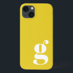 Niedlicher Minimalistischer Monogramm-Letter in Ge Case-Mate iPhone Hülle<br><div class="desc">Niedlicher Minimalistischer Monogram Letter in Yellow iPhone 13 Case</div>