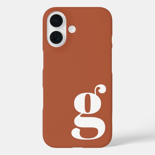 Niedlicher Minimalistischer Monogramm-Letter in Ro iPhone 16 Hülle (Rückseite)