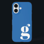 Niedlicher Minimalistischer Monogrammbrief in Fran iPhone 16 Hülle<br><div class="desc">Niedlicher Minimalistischer Monogram Letter im Fall Blue</div>