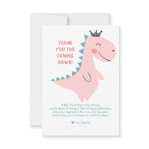 Niedlicher Minimalistischer Rosa Girl Dinosaur Geb