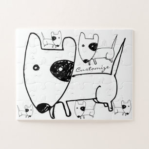 Niedlicher Minimalistischer Schwarzaugenhund Thund