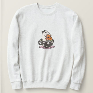 Niedlicher Minimalistischer Spooky Coquette Hallow Sweatshirt