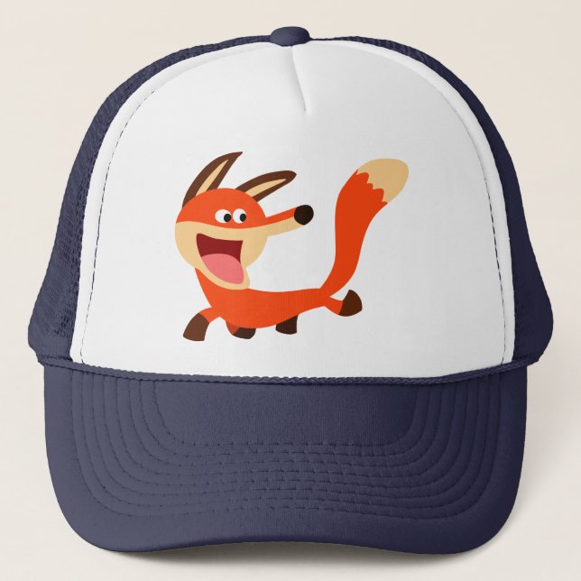 Niedlicher Mischous Cartoon Fox Hat Truckerkappe (Vorderseite)