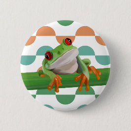 Niedlicher Mit Augen Baumfrosch mit farbenfroher G Button
