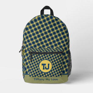 Niedlicher Mit Monogramm Gemusterter Vorschulaufen Bedruckter Rucksack