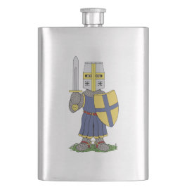Niedlicher mittelalterlicher Ritter Flachmann