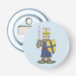 Niedlicher mittelalterlicher Ritter Flaschenöffner