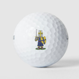 Niedlicher mittelalterlicher Ritter Golfball