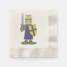 Niedlicher mittelalterlicher Ritter Serviette