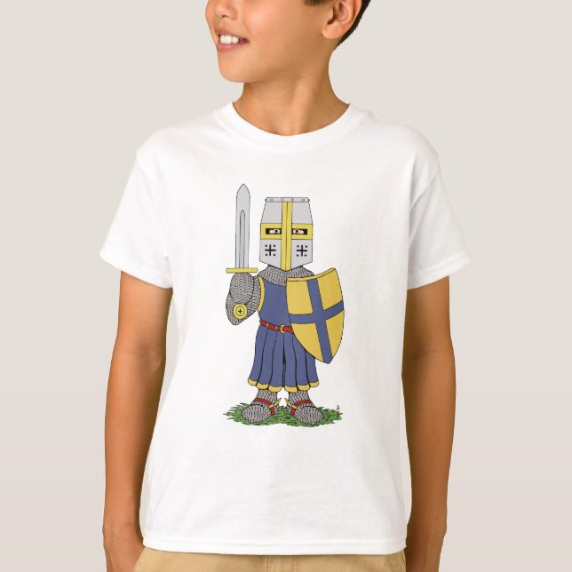 Niedlicher mittelalterlicher Ritter T-Shirt (Vorderseite)