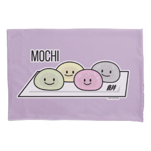 Niedlicher Mochi-Eis-Reis Kuchen Japanischer grüne Kissenbezug