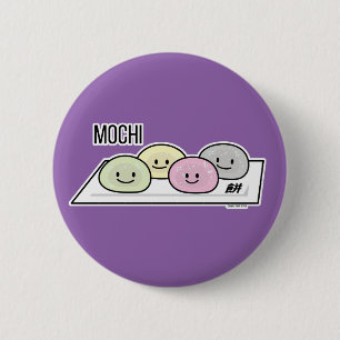 Niedlicher Mochi-Eiskremkuchen Japanischer grüner  Button