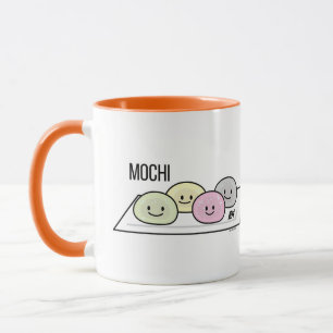 Niedlicher Mochi-Eiskremkuchen Japanischer grüner Tasse