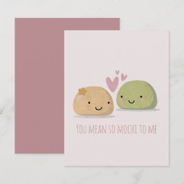 Niedlicher Mochi-Valentinstag Mitteilungskarte