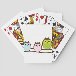 Niedlicher Modchic-noble Schicksals-Eule Spielkarten