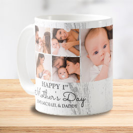 Niedlicher, moderner Fotocollage Happy First Mothe Kaffeetasse