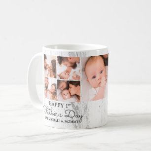 Niedlicher, moderner Fotocollage Happy First Vathe Kaffeetasse