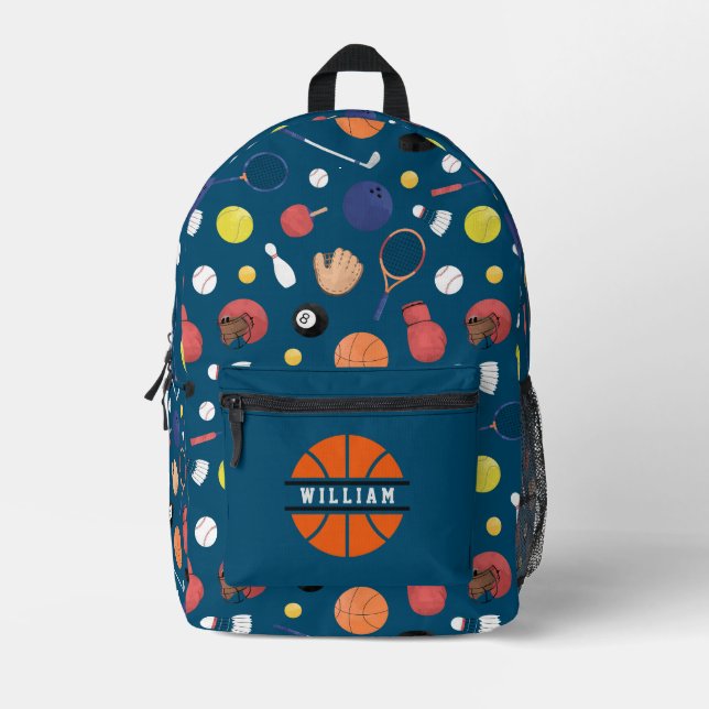 Niedlicher moderner Sportmeister Personalisiert Ki Bedruckter Rucksack (Vorderseite)
