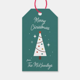 Niedlicher moderner Weihnachtsbaum individuell anp Geschenkanhänger