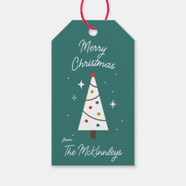 Niedlicher moderner Weihnachtsbaum individuell anp Geschenkanhänger