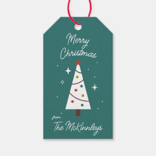 Niedlicher moderner Weihnachtsbaum individuell anp Geschenkanhänger