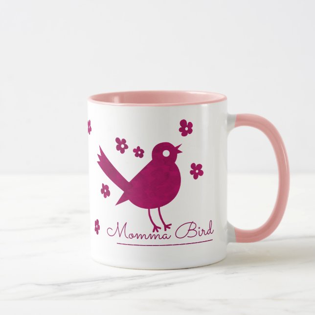 Niedlicher Momma Vogel Tasse (Rechts)