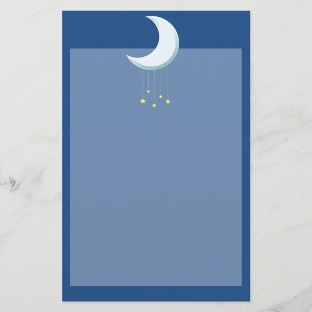 Niedlicher Mond stationär Briefpapier (Vorderseite)