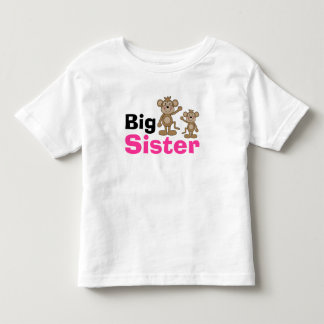 Niedlicher Monkey Big Sister Kleinkind T-shirt