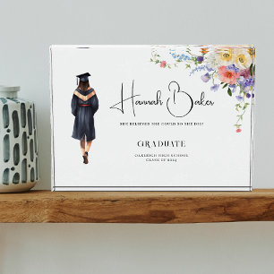 Niedlicher Monogramm floraler Abschluss Fotoblock