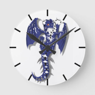 Niedlicher Monster-Drache Runde Wanduhr