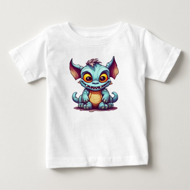 Niedlicher Monster Dragon Kleiner Tom Baby T-shirt (Vorderseite)