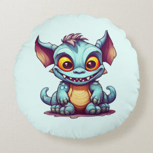 Niedlicher Monster Dragon Kleiner Tom Rundes Kissen